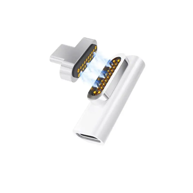Silver 20 Pin Магнитный Тип C Быстрая Зарядка адаптер конвертер для MacBook Pro планшета samsung Xiaomi htc Android смартфонов - Цвет: Silver