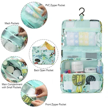 

Hanging Toiletry Bag Cosmetic Wash Bag Toiletry Organizer For Hotel Home Bathroom Airplane Business Travel Pvc Zipper Durable