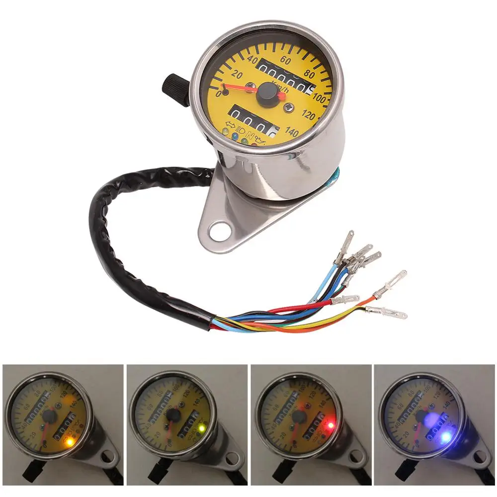 Универсальный одометр для мотоциклов Cafe Racer универсальный с двойным измерителем