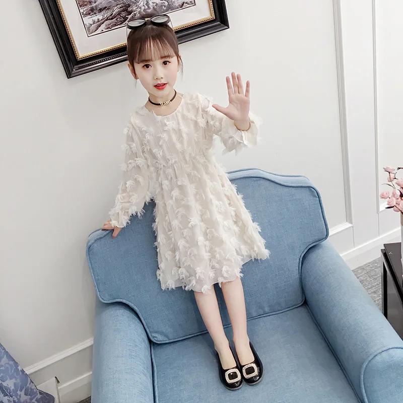 

Girls Dress 2019 Spring Clothing New Style Korean-style Big Boy CHILDREN'S Garment Spring Western Style Skirt Tassels Princess S