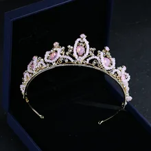 Стиль, розовая корона в виде торта, Детская корона принцессы, Корона невесты, свадебное платье, головной убор