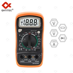 QHTITEC MAS830L Handheld Digital Multimeter AC DC LCD Screen Portable Repair Manual Ammeter Ohm Voltage Tester Meter Multimetro