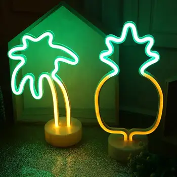 

USB LED Neon Light Sign Desk Table Night light Bulb Flamingo Unicorn Neon Lamp For Kids Room Holiday X'mas Wedding Decoration