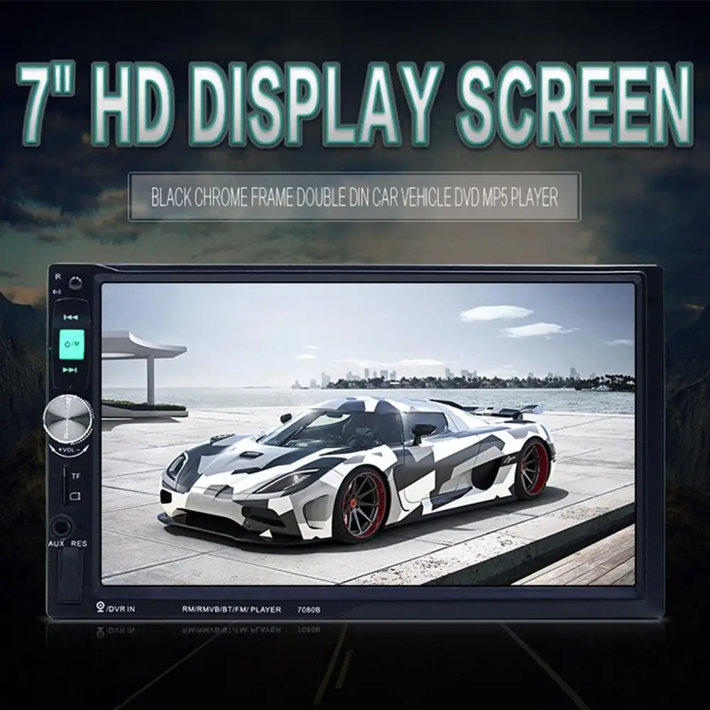  7080B Car Video Player 7 Pollici con Schermo di Tocco di Hd Radio Stereo Auto MP3 MP4 MP5 Audio Usb