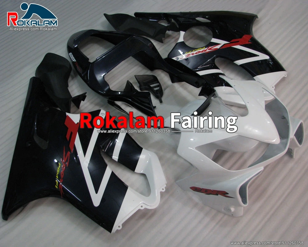 

Aftermarket Fairings For Honda CBR600 F4i 2001 2002 2003 Black White Motorcycle Fairing (Injection Molding)