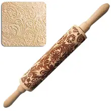 Рождественское тиснение Скалка выпечка печенье лапша печенье, фондан, пирог тесто выгравированы ролик олень; Снежинка украшения