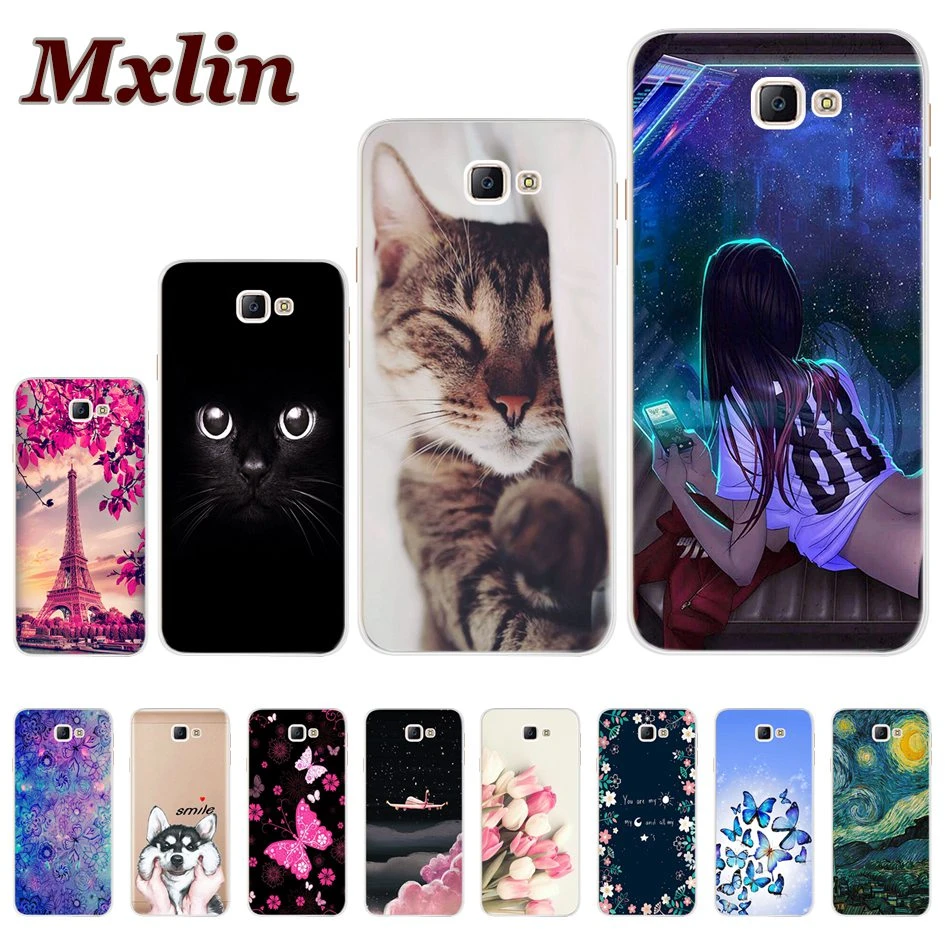 Funda de silicona para Galaxy protector de 5,5 pulgadas, G610F, Gato de dibujos animados, parachoques antigolpes para teléfono| - AliExpress