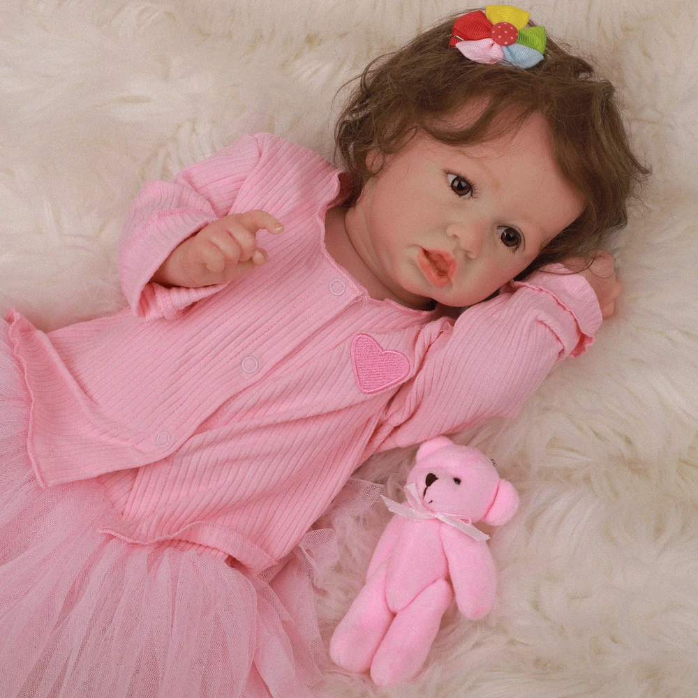 2" 50 см Bebe кукла младенец кукла силиконовая Кукла Reborn Baby Dolls полное тело мягкий винил тело Игрушки для девочек Baby Doll фигурка