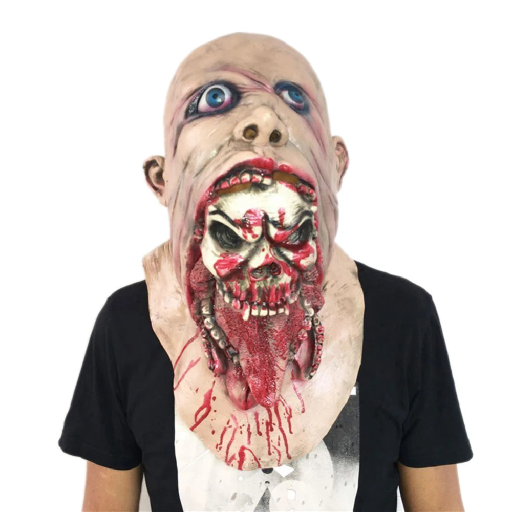 

Halloween Party Latex Mask Zombie Costume Dead Horror Head Haunting Blood Masks Halloween Horror Skull Mask Bloody Ghost Mask