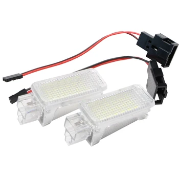 

2Pcs 12V LED Car Door Welcome Light Footwell Lamp Trunk For Audi A1 8X A3 8P 8V A4 B5 B6 B7 B8 A5 8T A6 C5 C6 C7 A7 C7 A8 D3 D4