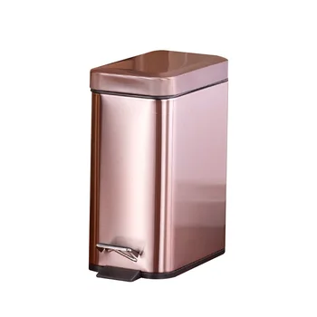 

Pedal Bin Household Trash Can Mute Stainless Steel Kitchen Trash Bin with Liner JS22