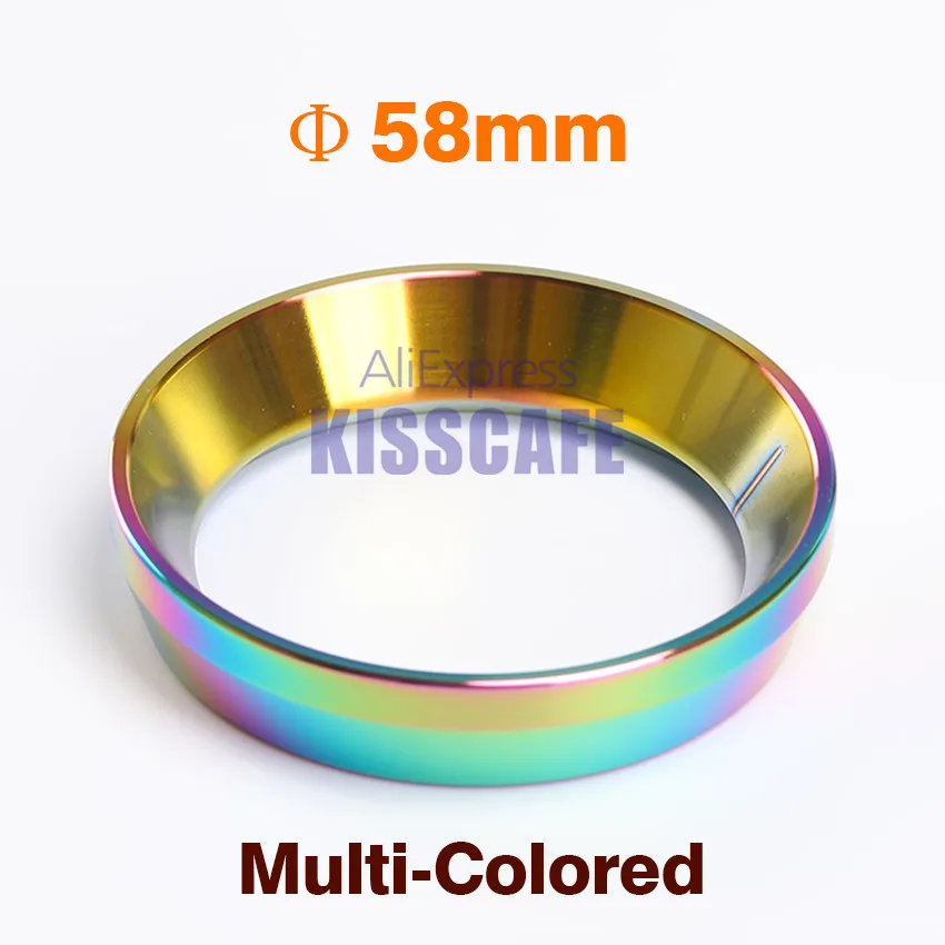 58mm Dosing 51/53/57,5/58/58,35 мм Нержавеющая сталь интеллигентая(ый) Дозирующее кольцо пивоварения чаша Кофе порошок для приготовления эспрессо бариста Воронка Portafilter - Цвет: 58mm Dosing