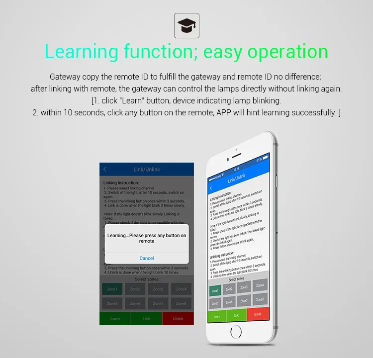 Milight WL-433 433MHz Gateway 2.4GHz support Third party/smart phone app/DMX512 control DC5V/500mA WiFi-lEEE 802.11 b/g/n