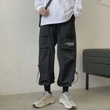 

Overalls Pants Hip Hop Male Spring And Autumn Korean Sweatpants Casual Harem Pant Mens Joggers Loose Cargo Trousers