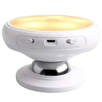 

Motion Sensor Night Light, Detachable Magnet Base, USB Rechargeable LED, Human Body Induction 360 Degree Rotation Night Light (W