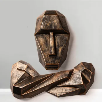 

HOT RETRO RESIN PORTRAITS HANGING WALL MURAL WALL HANGING KING KONG STEREO ABSTRACT FIGURE ORNAMENTS HOME ACCESSORIES BEST GIFT