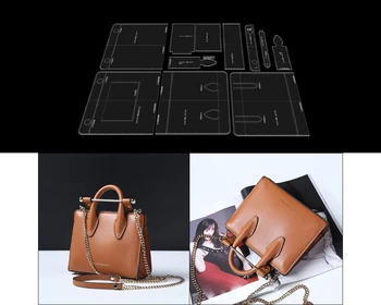 

diy Leather kraft handbag sewing pattern diy handmade craft template
