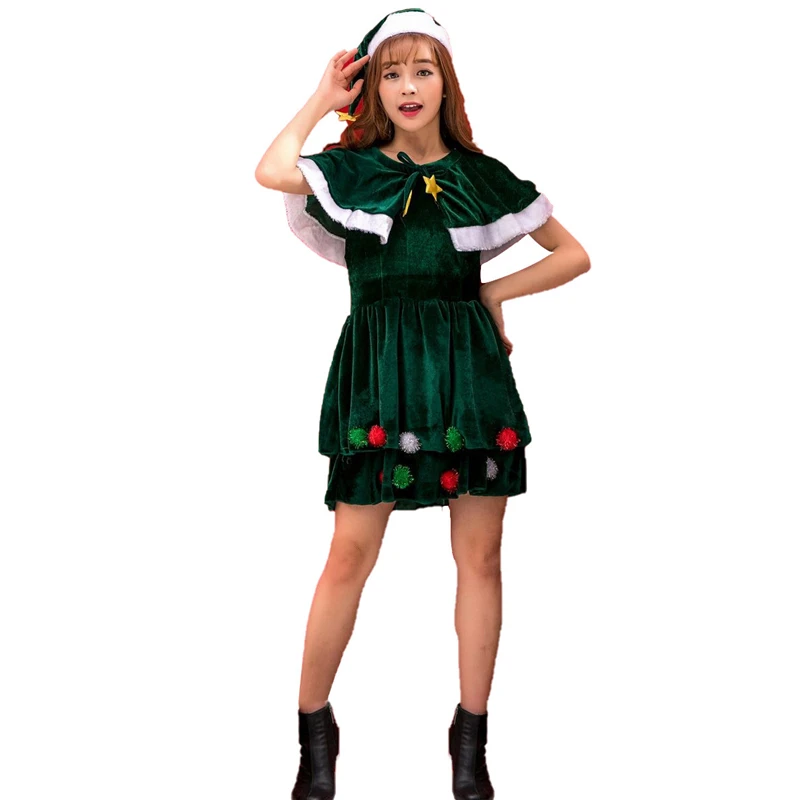 

Cute Christmas Elf Cosplay Adult Christmas Costume For Women