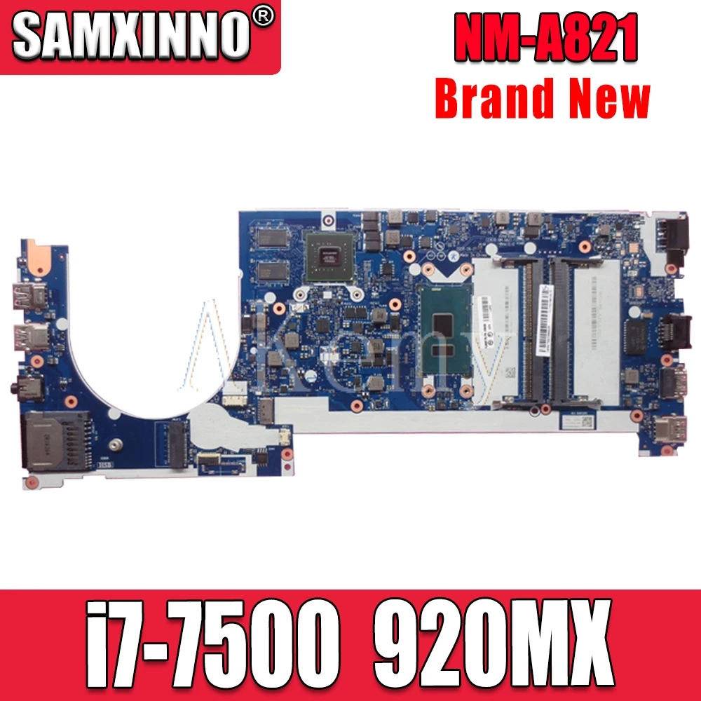 Материнская плата для ноутбука For Lenovo ThinkPad E470 E470C CE470 NM-A821 основная I7-7500U процессор