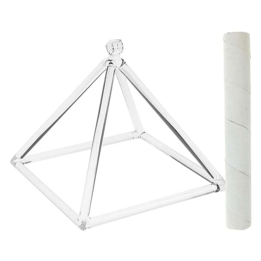 

Quartz Crystal Singing Pyramid D Note Sacral Chakra for Relaxation Prayer 8inch+Suede Mallet Percussion Instruments