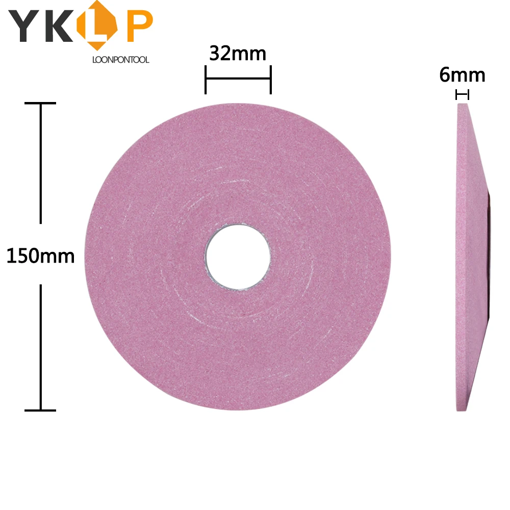 125mm/150mm Ceramic White Corundum Grinding Wheel Disc Abrasive Pad Ceramic Grinding Wheel disc shape 32mm Bore 80#