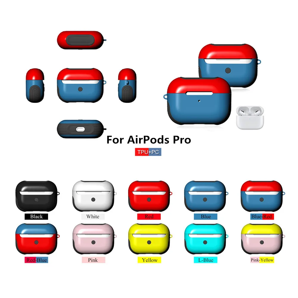 IKSNAIL для AirPods Pro Чехол Чехол-гибрид из ТПУ+ ПК с двумя Слои Броня Анти-Царапины Защитный чехол для IPad Air стручки Pro Airpods 3 Чехол