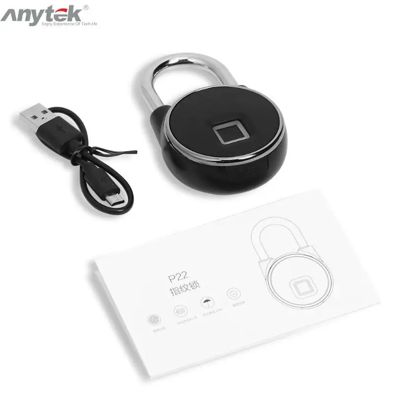 Anytek P22 Умный Замок без ключа отпечатков пальцев IP66 Противоугонный замок безопасности