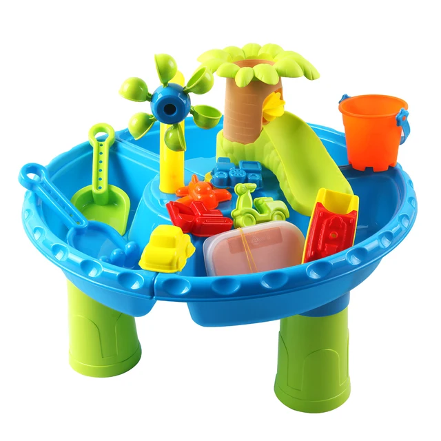 Sand Water Table Set Kids Summer Beach Toys Outdoor Garden Sandbox for Boys Play Table Bucket Seaside Toddler Beach Toy Gift 1