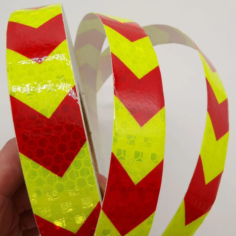 PET width25mm Safety Mark Reflective tape stickers car-styling Self Adhesive Warning Tape Automobiles Motorcycle Reflective Film