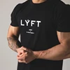 JAPAN LYFT Men Running T-shirt Short Sleeve Cotton T Shirt Casual Print T Shirt Gym Fitness Bodybuilding Workout Male Tee Tops 1
