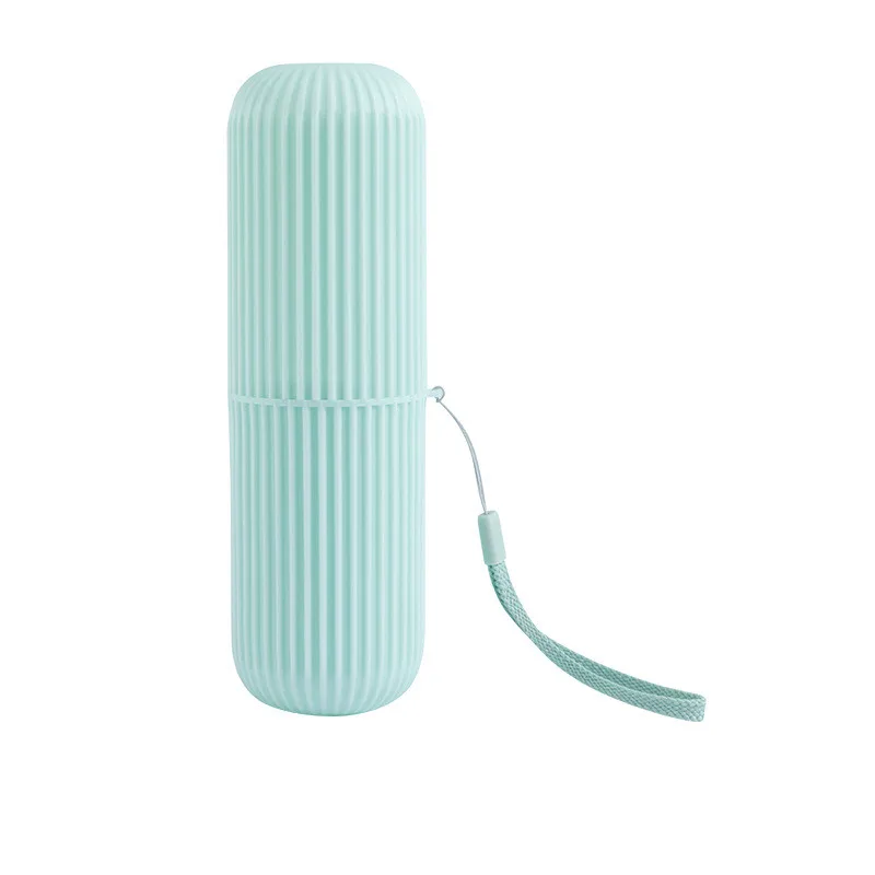 Simple style travel portable couple toothbrush box mouth brushing tooth cup creative plastic toothpaste toothbrush storage box - Цвет: Синий