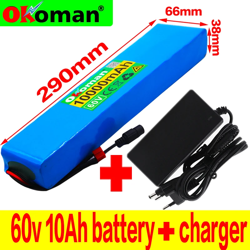 60V 10AH 1000W литий-ионный аккумулятор 67 2 V 10000mAh для электровелосипеда Электрический