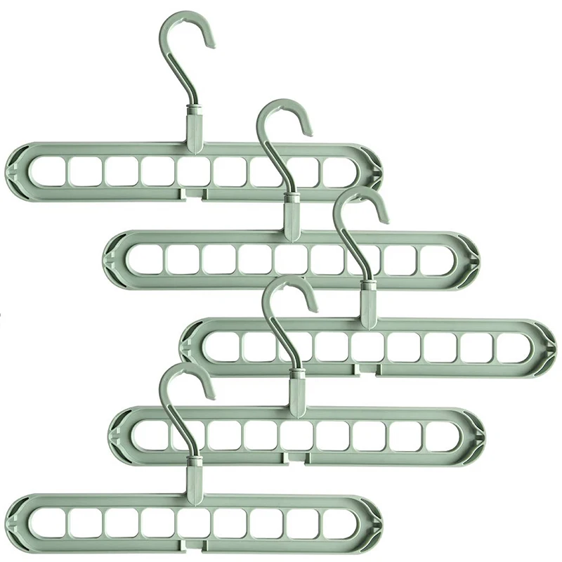 

Magic Hangers Organizer,Rotate Anti Skid Hanger,Space Saving Hangers,Foldable Closet Storage Coat Hangers,Pack Of 5 Standard Han