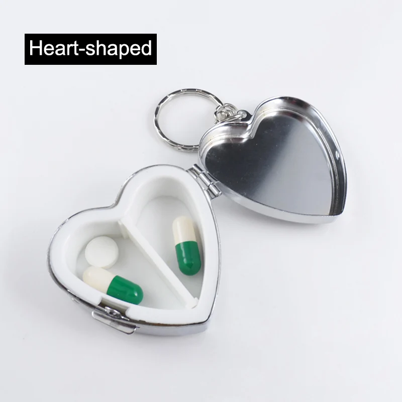 Heart shaped Таблетница конфеты коробочка для хранения Контейнер для витаминов защита от атмосферных воздействий Портативный Организатор - Цвет: Heart shaped