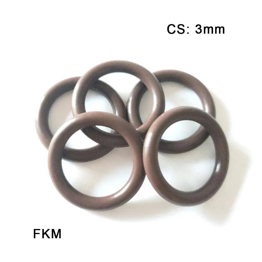 FKM O-Ring Seal Rubber Gaskets Washer 3mm Thickness OD9mm~36mm Oil-Resistance Anti-aging rubber o rings sealing gasket rubber washers