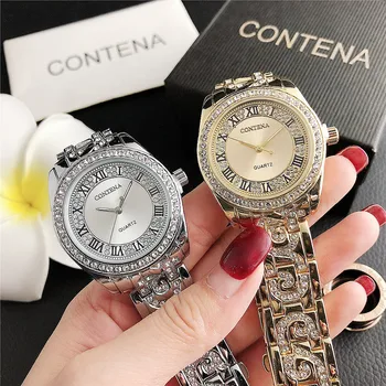 

Starry Roman numerals steel band watch ladies watch