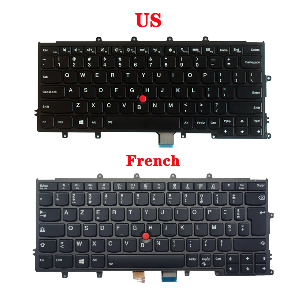 

New Laptop US/French FR Keyboard For Lenovo Thinkpad X230S X240S x240i X240 X250 X260S X270 04X2013 With Backlight