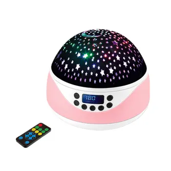 

Romantic USB Projection Lamp Atmosphere Lamp Rotating Star Light Sleep for Kid Remote Control LED Music Night Light Projector