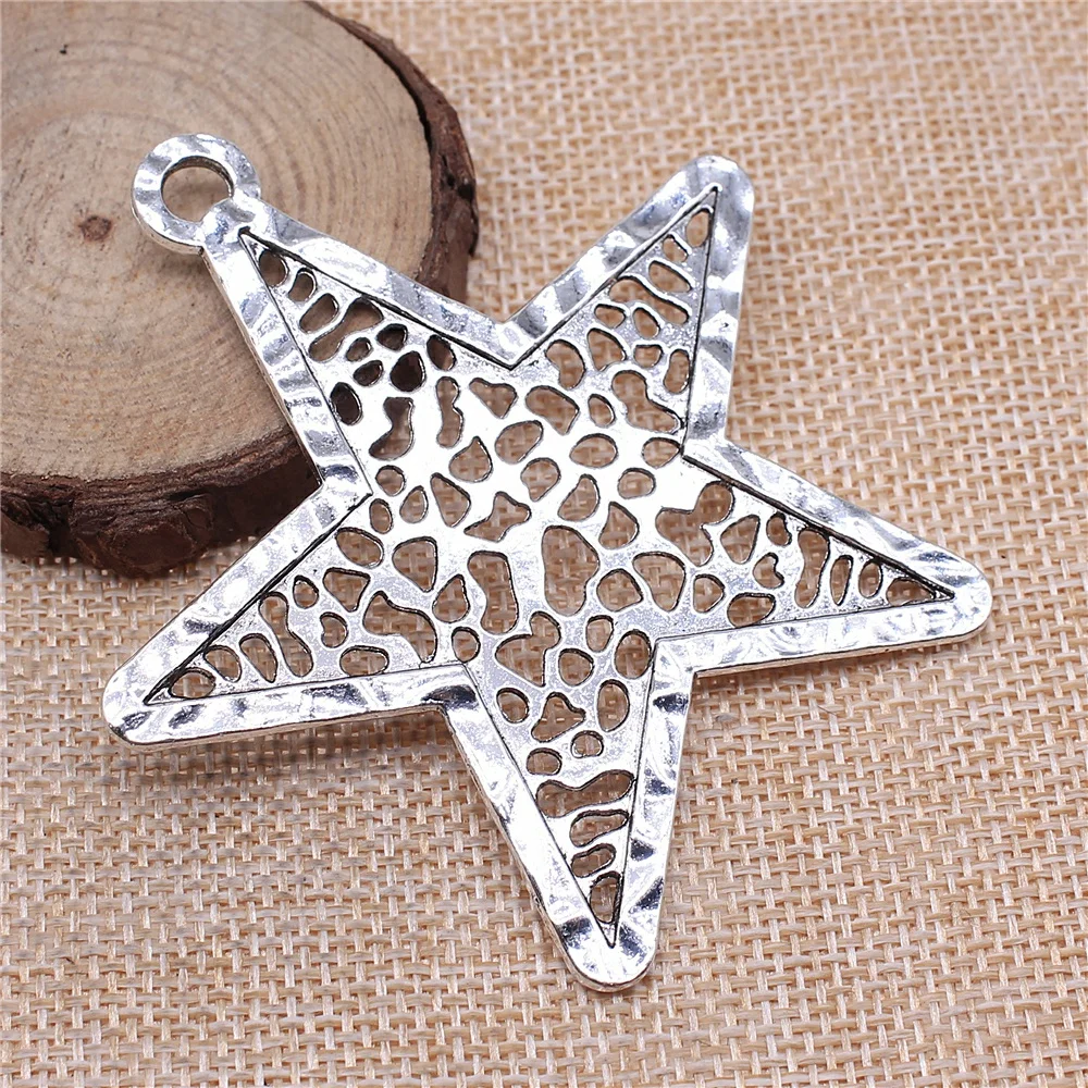 Wysiwyg 1Pcs 74X70Mm Big Hollow Stella Pendenti Big Hollow Fascino Della Stella Grande Stella Pendenti Di Fascino Per Monili Che Fanno