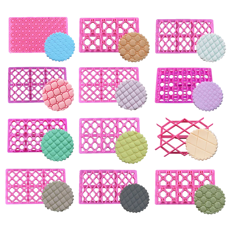 Пластиковая печать печенья нож для торта и помадный кружевной торт декоративные