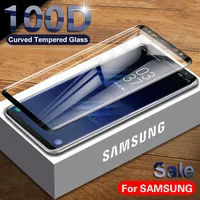 100D Voll Gebogen Gehärtetem Glas Auf Für Samsung Galaxy S8 S9 Plus S7 S6 Rand Hinweis 8 9 10 plus bildschirm Schutz Glas Film Fall