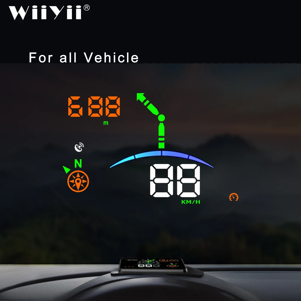 

New H8 HUD Head Up display Auto HUD OBD2 Car Speed Projector KMH MPH Speedometer Car Detector Oil Consumption Alarm