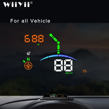 

New H8 HUD Head Up display Auto HUD OBD2 Car Speed Projector KMH MPH Speedometer Car Detector Oil Consumption Alarm