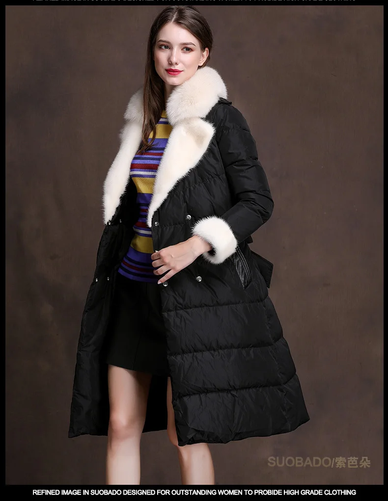 

Real Fox Fur Collar Women's Down Jacket Winter Jacket Women Clothes 2020 Korean Long Coat Female Parka Chaqueta Mujer MY