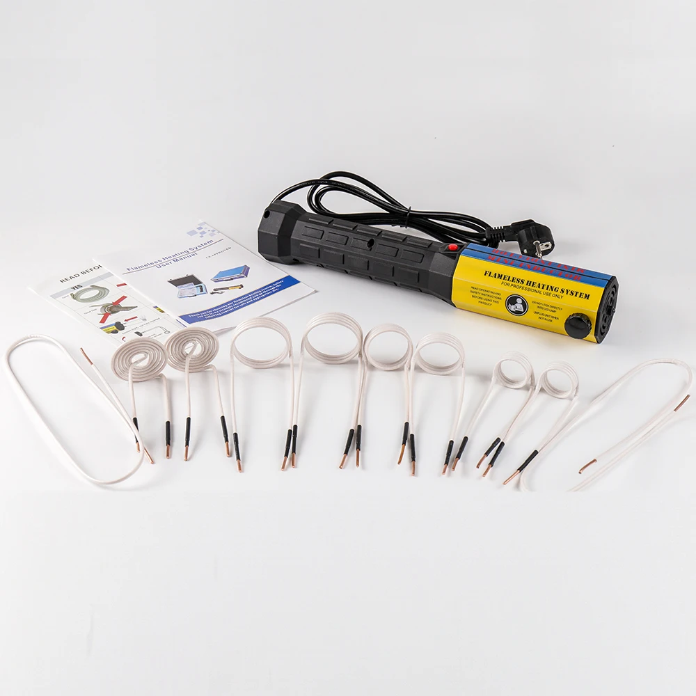 Beste 1000W 110 V 220 V Hoge Frequentie Vlamloze Handheld Mini Inductie Heater Met 10 Stuks Coil Kits