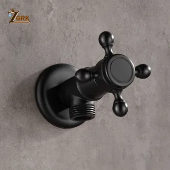 

ZGRK Black Oil Rubbed Bronze 1/2"male Brass Bathroom Angle Stop Valve Gold Finish Filling Valves