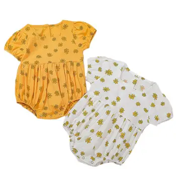 

2020 New Fashion Summer Newborn Baby Girl Clothes Short Sleeve Small Daisies Bodysuit Jumpsuit Sunsuit Outfits 0-24M
