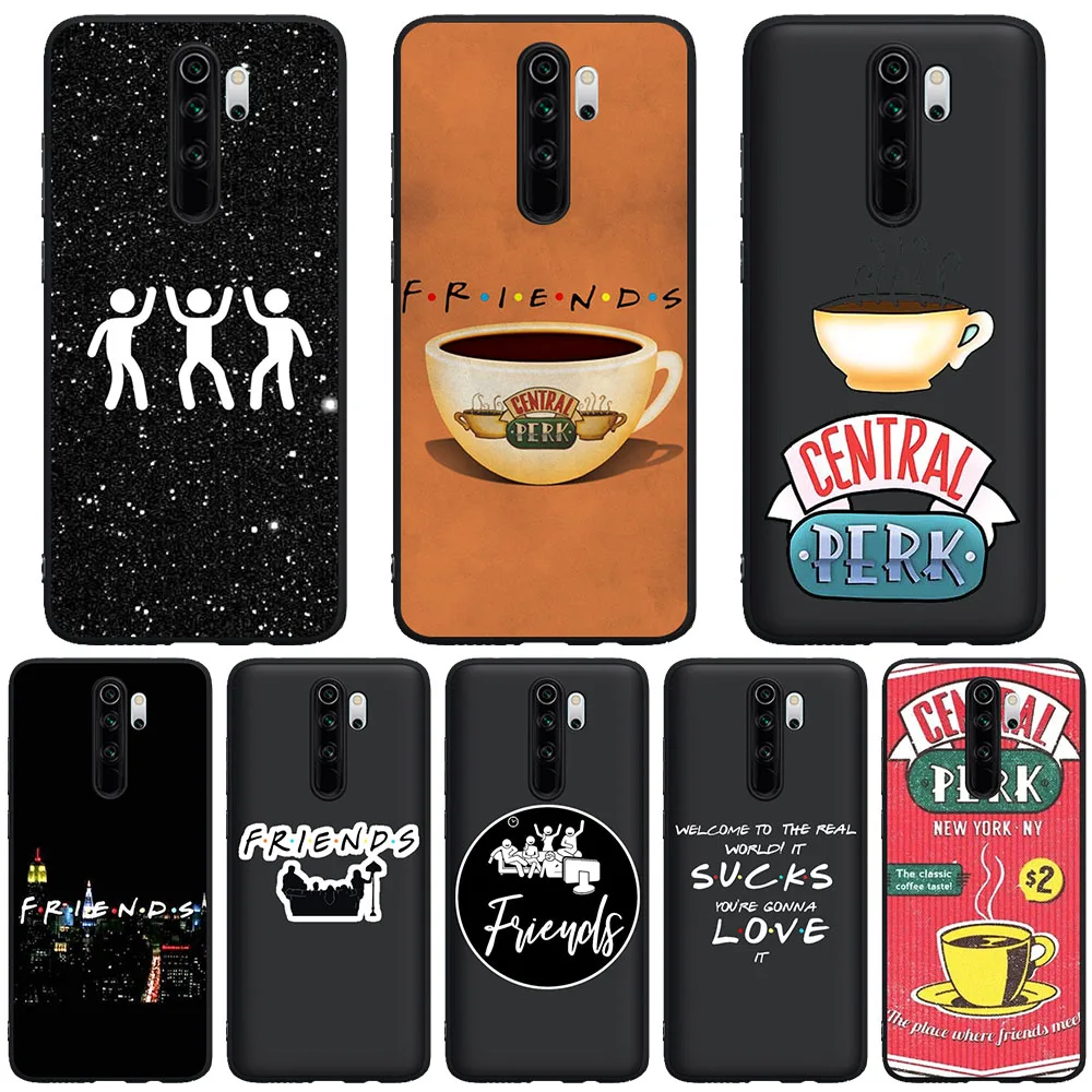 

Soft silicone mobile phone cases coffee FRIENDS patterned For Xiaomi Redmi Note 6 7 8 Pro K20 K30 mi 9T Pro TPU back cover shell