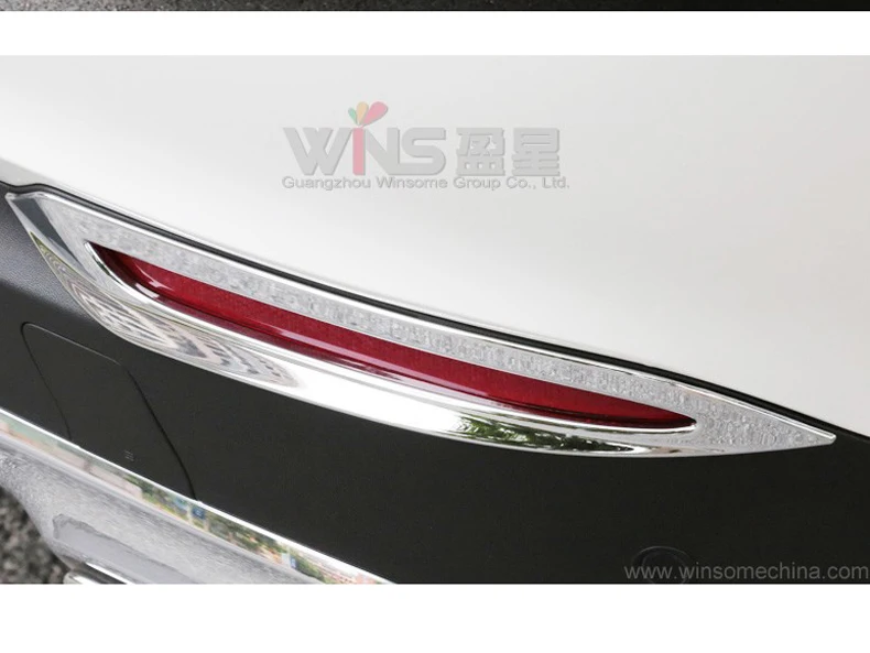 

For Mercedes Benz GLC 2016 2017 Rear Foglight Cover Fog Lamps Trim Chrome ABS Car Styling Accessories Mirror Surface