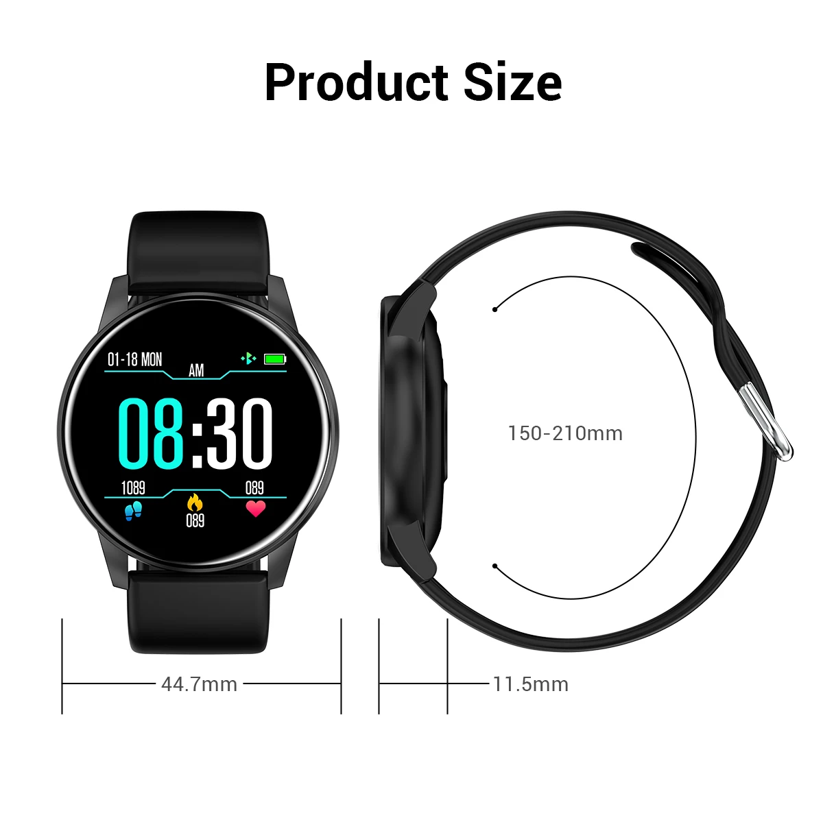 LEMFO Смарт-часы мужские 1,3 дюймов полный сенсорный экран фитнес-трекер пульсометр кровяное давление водонепроницаемые Смарт-часы